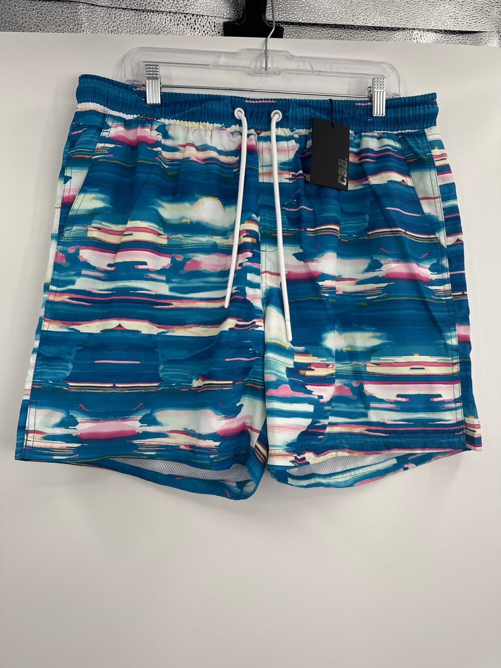 NWT CSG Swimming trunks rn 69778 blue & pink size XL